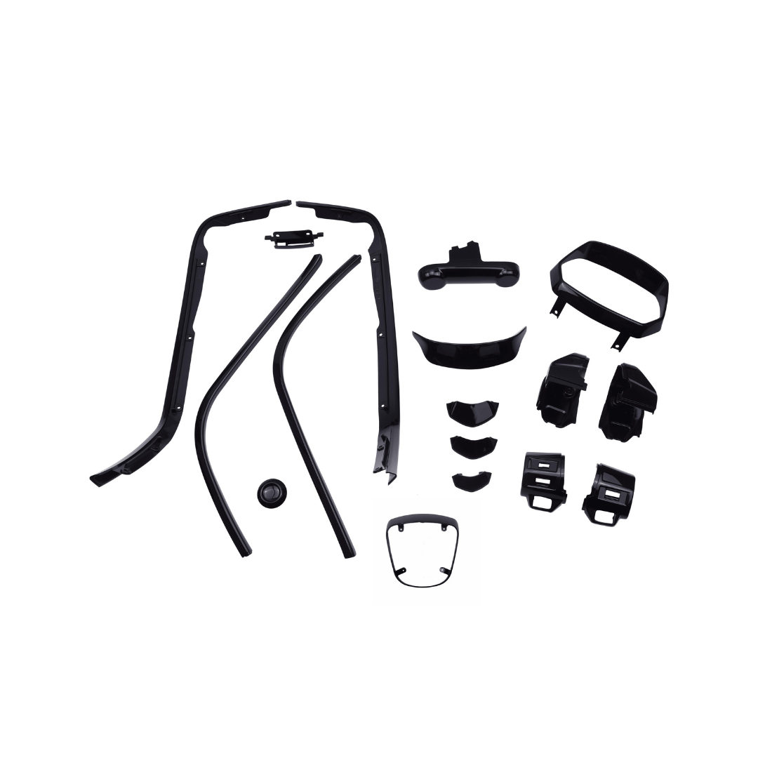 Styling kit complete 17-piece shine black vespa sprint