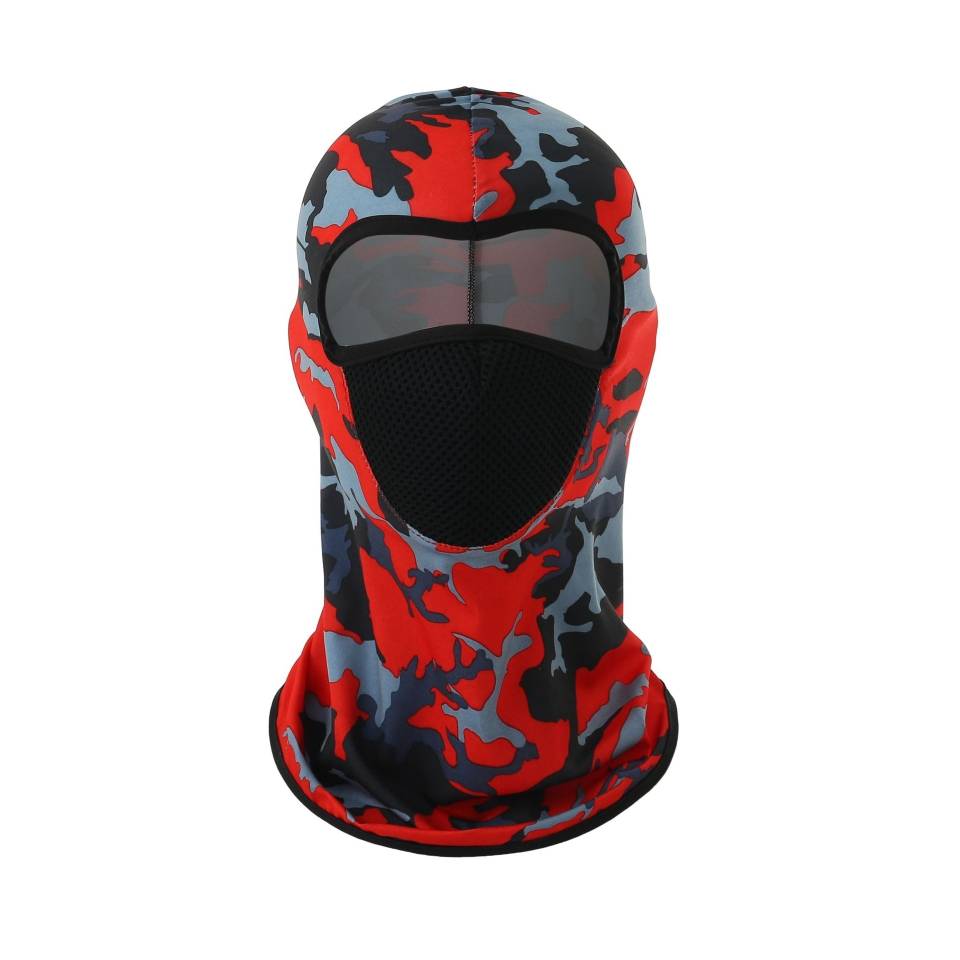 Balaclava camo red with mouthpiece