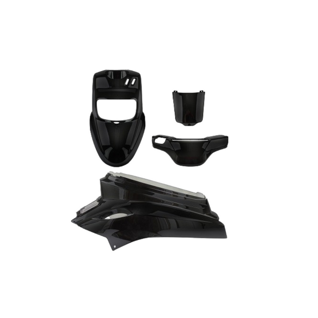 Kit carrosserie MBK Booster 12 pouces Noir Mat - Main Image