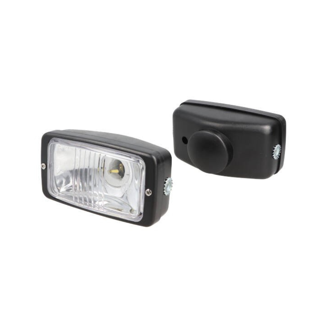 Headlight Rectangular 14cm Black