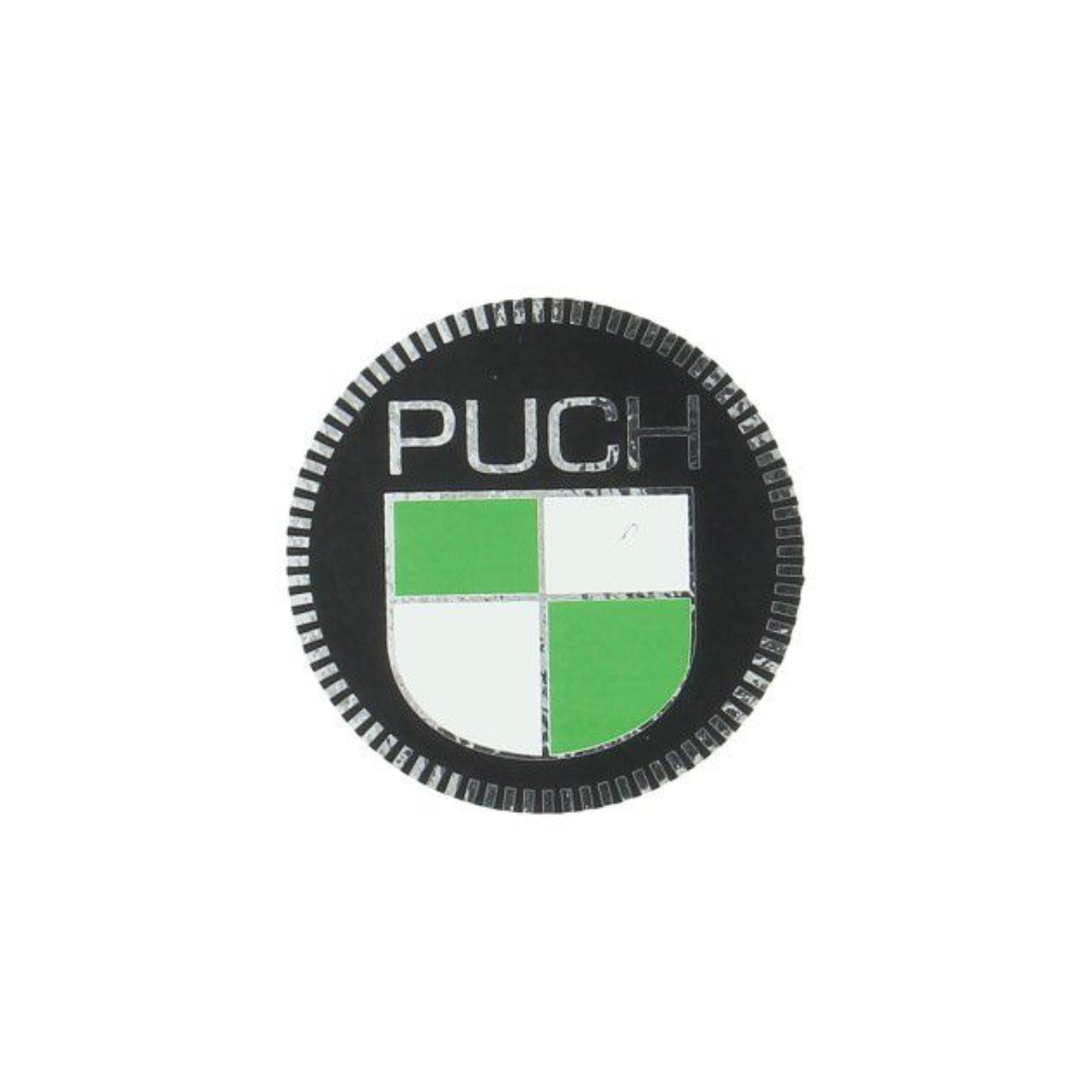 Puch logo 50mm nero/bianco/verde