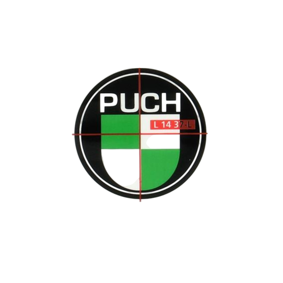 Puch Logo 40MM Noir/Blanc/Vert