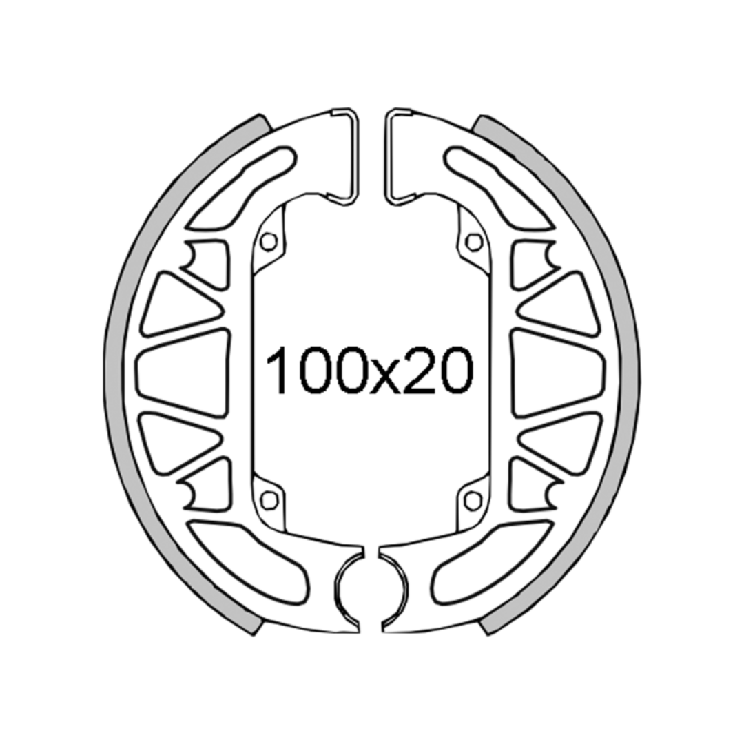 Remsegment Achter RMS 100x20MM Piaggio Zip Type 1 / Type 2