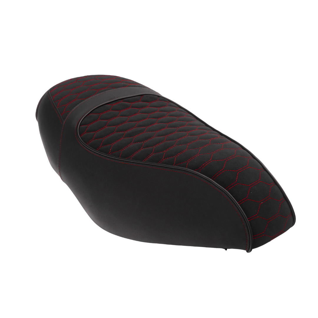 Fenom Saddle Cover Alcantara Look Red Piaggio Zip