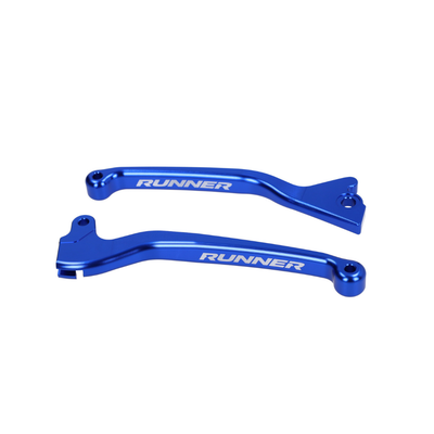 Blaue Fast Arrow Pro CNC Bremshebel-Set für Einzel-Scheibe Gilera Runner 50-180cc 2 Takt
