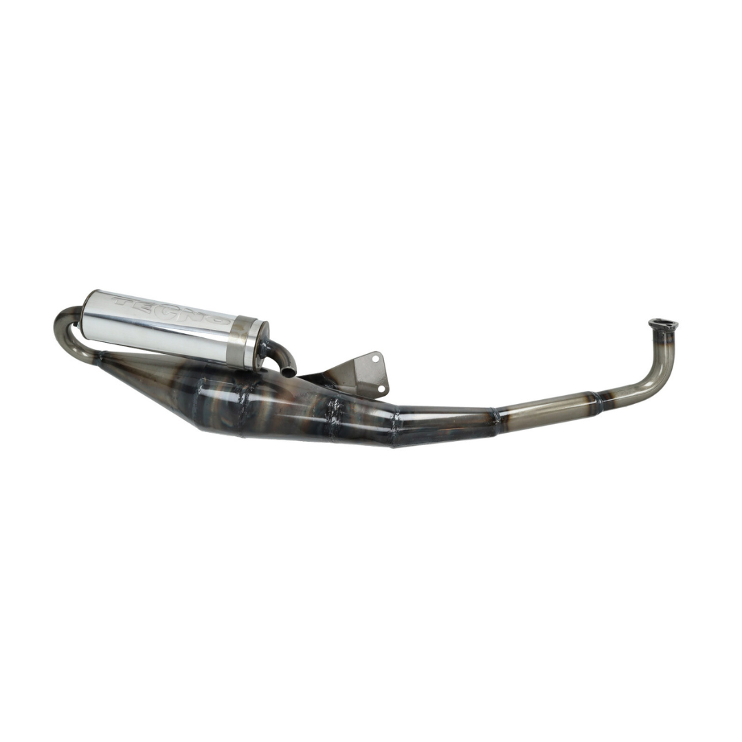 Uitlaat Compleet Tecno Estoril Blank/Aluminium Tomos A35