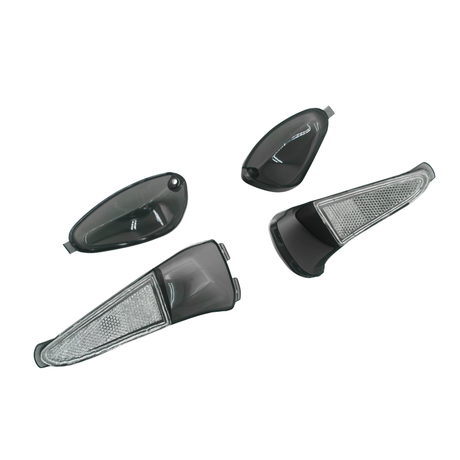Knipperlichtglas Set Donker Smoke Gilera Runner