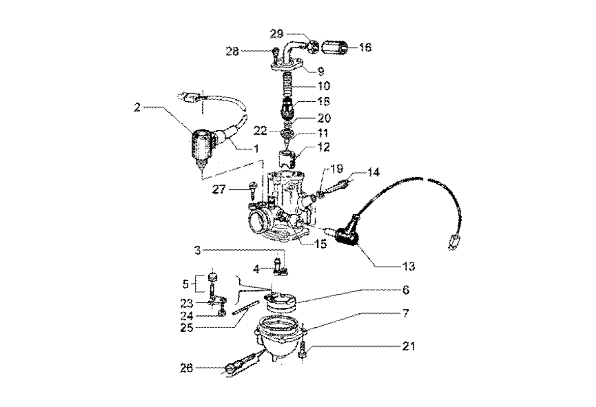 Gilera Runner 180cc FXR 2takt - Carburateur