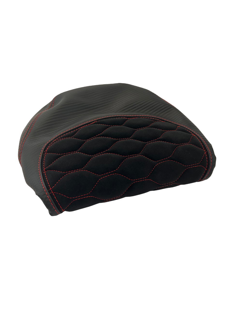 Housse de selle Alcantara et Carbone Piaggio Zip Noir/Rouge Custom