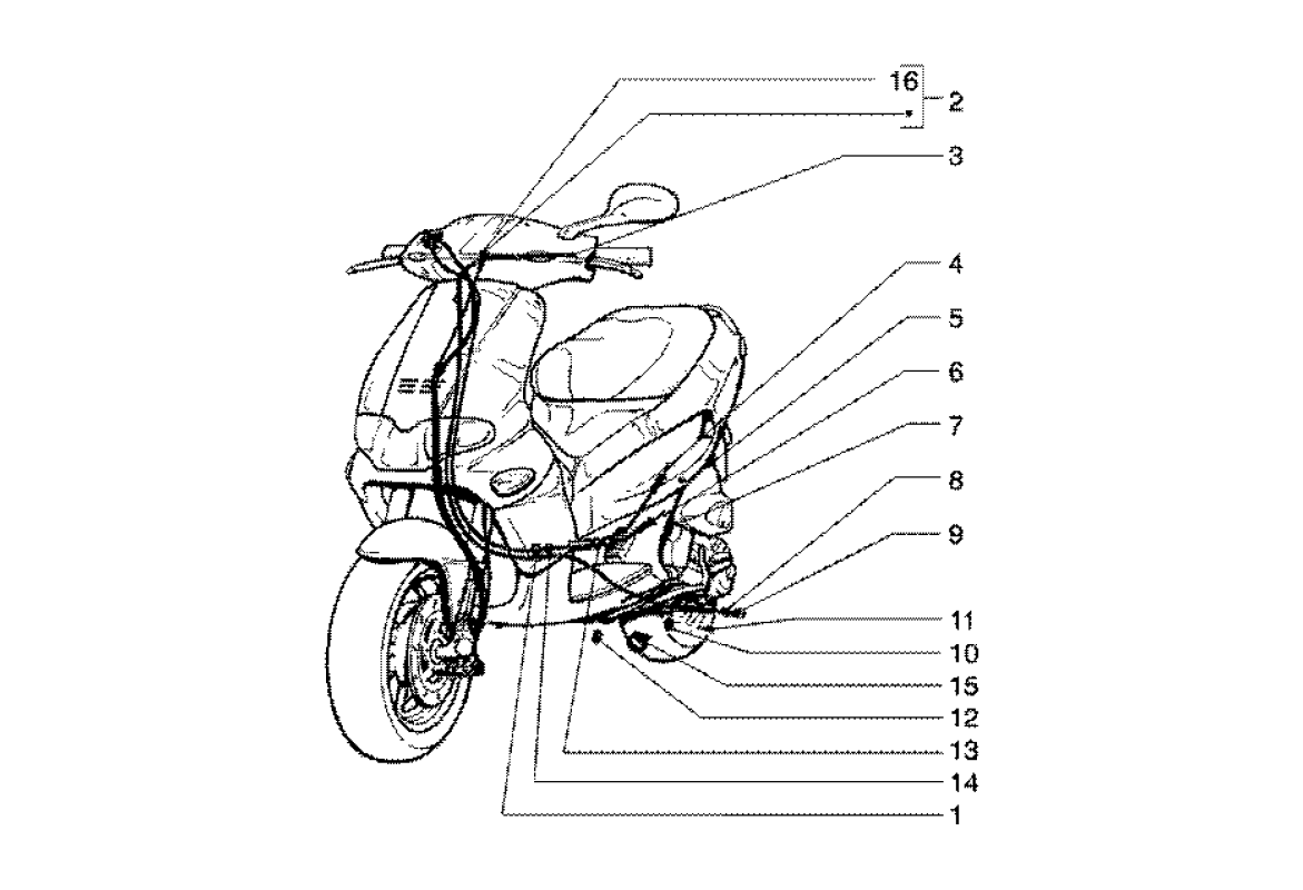 Gilera Runner 180cc FXR 2takt - Kabels