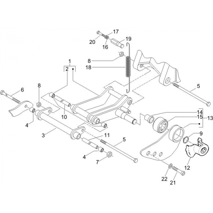 Subframe | Zip 50 4T 25 Km/h NOABS E2 2006-2016 (EMEA)