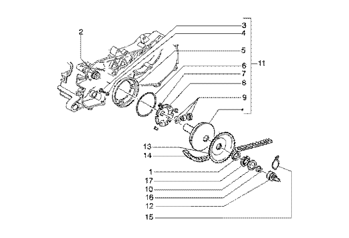 Gilera Runner 180cc FXR 2takt - Variateur