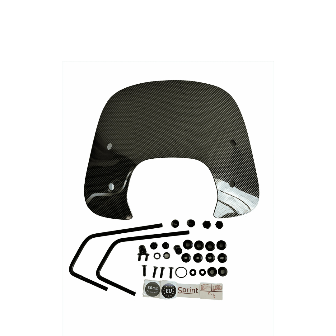 Niedrige Windschutzscheibe Vespa Sprint Gloss Carbon